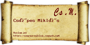 Csépes Miklós névjegykártya