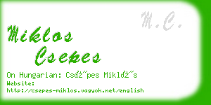 miklos csepes business card